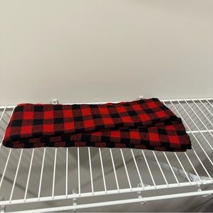 Red and Black Plaid Scarf